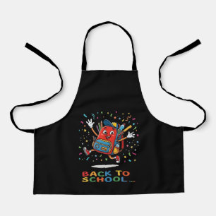 Süße springende Schultasche, Back-to-School-Design Schürze
