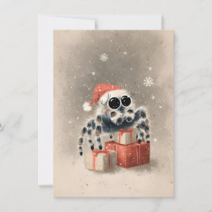 Süße Springspinne Weihnachtskarten Feiertagskarte