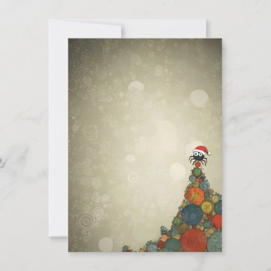 Süße Springspinne Weihnachtskarten Feiertagskarte (Vorderseite)