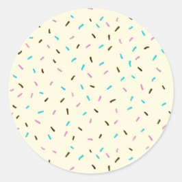 Süße Sprinklen rund Aufkleber (Vanilla Cream)