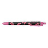 Süße sprudelnde rosa Schmetterlinge Monogramm Kugelschreiber (Unterseite)