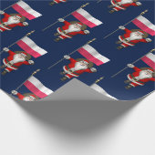 Süße St. Nikolaus mit Banner von Polen Geschenkpapier (Ecke)