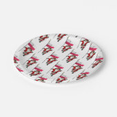 Süße St. Nikolaus mit Banner von Polen Pappteller (Schrägansicht)