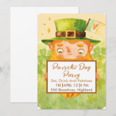 Süße St. Patrick’s Day Party Einladung (Vorne/Hinten)