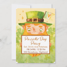 Süße St. Patrick's Day Party-Einladung