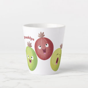 Süße Stachelbeer-Trio-Sing-Cartoon Milchtasse