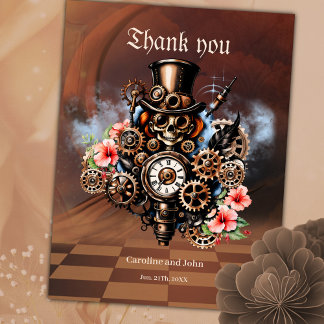 Süße Steampunk-Frauen Postkarte