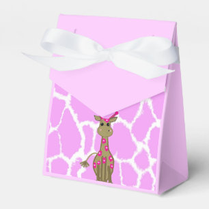 Süße stehende Giraffe mit rosa Flecken Geschenkschachtel