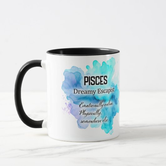 Süße Sternzeichen-Eigenschaften / Fische Wrap Tasse (Links)