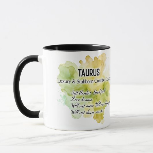 Süße Sternzeichen-Eigenschaften/ Stier Wrap Tasse (Links)