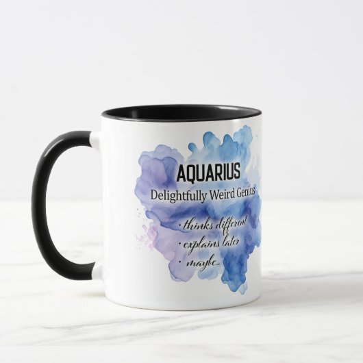 Süße Sternzeichen-Eigenschaften/ Wassermann-Wrap Tasse (Links)