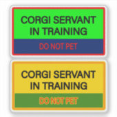 Süße Sticker für Corgi-Diener (Vorderseite)