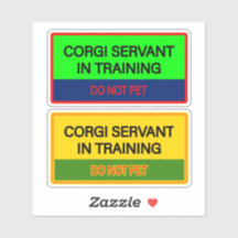 Süße Sticker für Corgi-Diener
