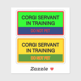 Süße Sticker für Corgi-Diener