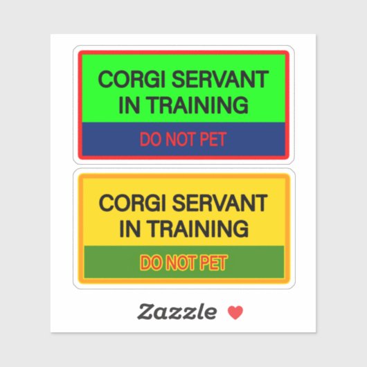 Süße Sticker für Corgi-Diener (Blatt)