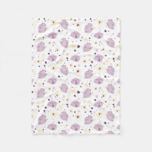 Süße stilisierte Schaf-Baby-Flanelldecke Fleecedecke