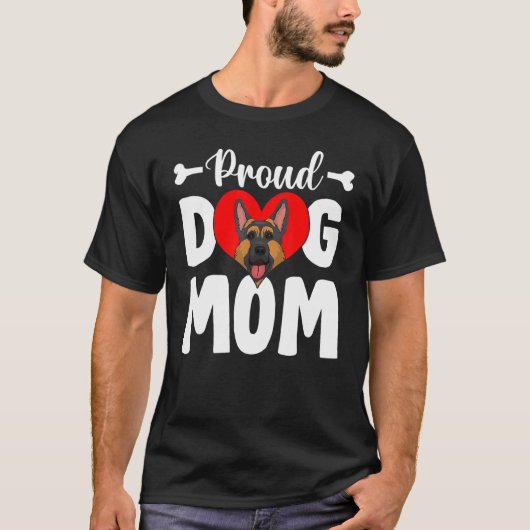 Süße stolze deutsche Schäferhund-Mutter Muttertag T-Shirt (Vorderseite)