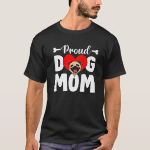 Süße stolze Mops-Hundemama Lustiges Muttertagsgesc T-Shirt