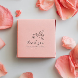 Süße Storch-Doodle-Baby-Shower-Dankeschön Gummistempel