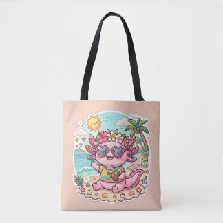 Süße Strand Axolotl Sommerferien Tragetasche Tasche