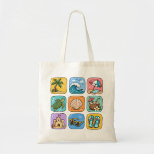 Süße Strand Icons Sommerurlaub Tasche