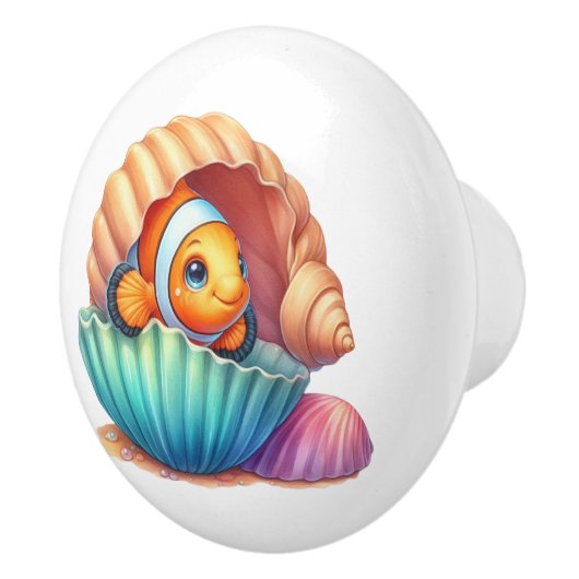 Süße Strandfischliebhaber Keramikknauf (Rechts)