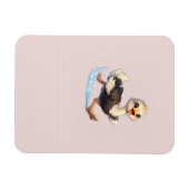 Süße Strauß-Freudige-Abenteuer-Illustration Magnet (Horizontal)