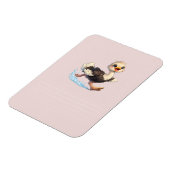 Süße Strauß-Freudige-Abenteuer-Illustration Magnet (Linke Seite)