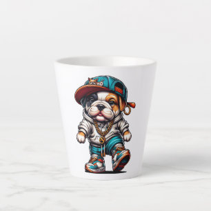 Süße Streetwear-Bulldoggen-Welpe Kleiner Hundeli Milchtasse