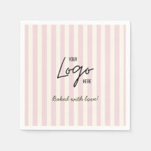 Süße Streifen Bäckerei Café Logo Mit Liebe Gebacke