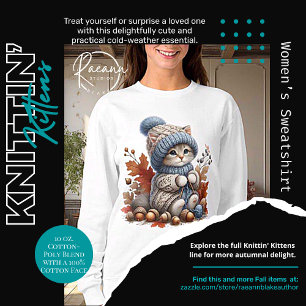 Süße Strick-Kätzchen Damen Sweatshirt