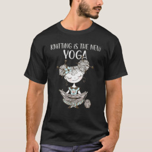 Süße Strickende Neue Yoga Verrückte Häkeln Lady Ga T-Shirt