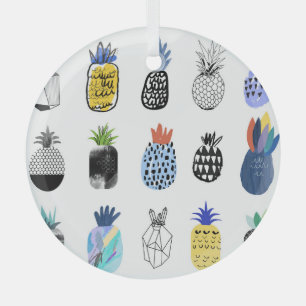 Süße strukturierte Ananas, Vintage-Sammlung. Ornament Aus Glas