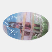 süße Stute Ovaler Aufkleber (Vorderseite)