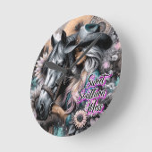 Süße Süd-Schlamassel Runde Wanduhr (Winkel)