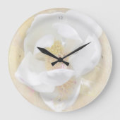 Süße südliche Magnolien-Uhr Große Wanduhr (Vorderseite)
