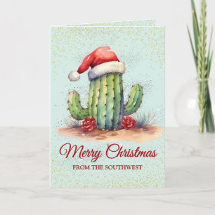 Süße Südwest-Dessert-Kaktus-Weihnachtskarte Feiertagskarte