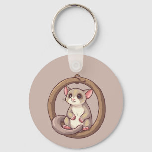 Süße Sugar Glider Ornamente Kunst Schlüsselanhänger