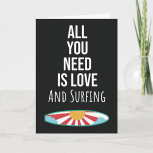 Süße Surfkarten Surfbrett Ozeanwelle Surfer Karte