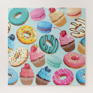 Süße Süßigkeiten: Muster der Freude. Puzzle