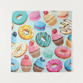 Süße Süßigkeiten: Muster der Freude. Wandteppich