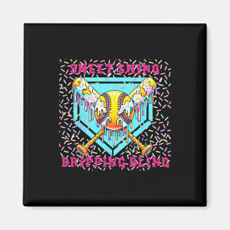 Süße Swing Softll Home Plate mit Eiscreme-Tropfen  Magnet