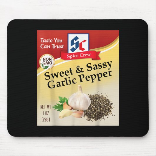 Süße & Sy Knoblauchpfeffer Gewürzgruppe Mousepad (Vorne)