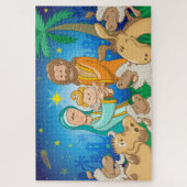 Süße Szene der Geburt Christi des Babys Jesus Puzzle (Vertikal)
