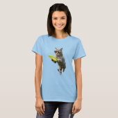 Süße Tabby-Disc-Golferin T-Shirt (Vorne ganz)