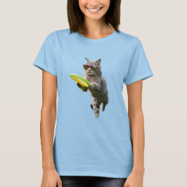 Süße Tabby-Disc-Golferin T-Shirt