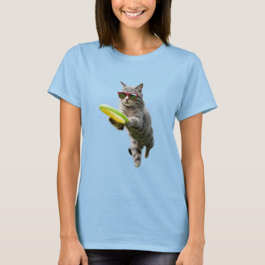 Süße Tabby-Disc-Golferin T-Shirt (Vorderseite)