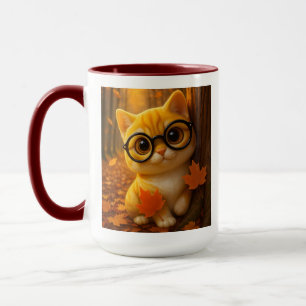 Süße Tabby mit Brille Tasse