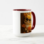 Süße Tabby mit Brille Tasse (VorderseiteRechts)