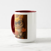 Süße Tabby mit Brille Tasse (Vorderseite Links)